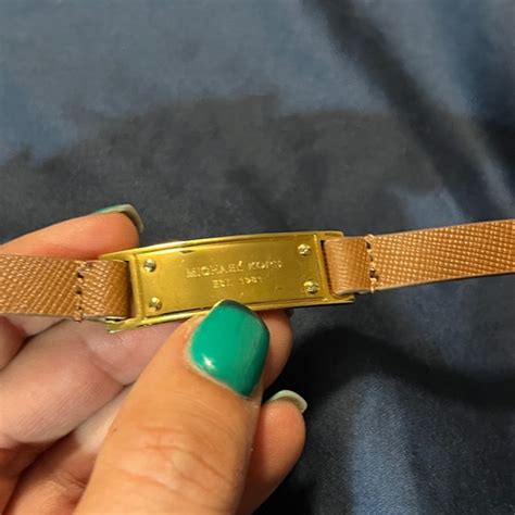 michael kors tan leather bracelet|Michael Kors bracelet price.